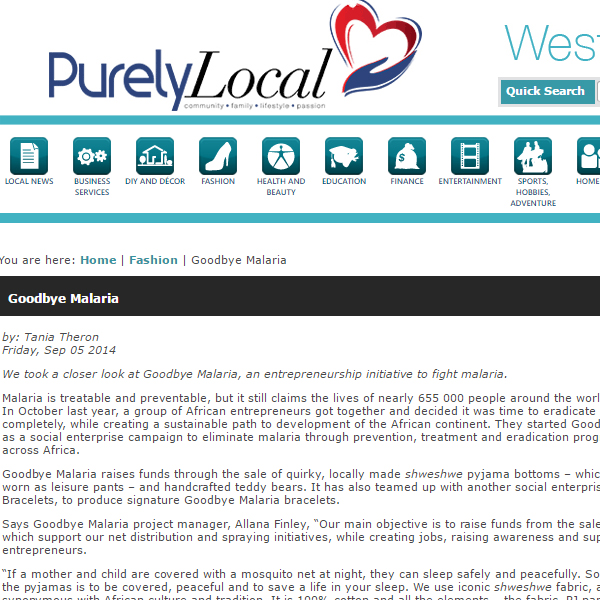 Purely Local - Goodbye Malaria