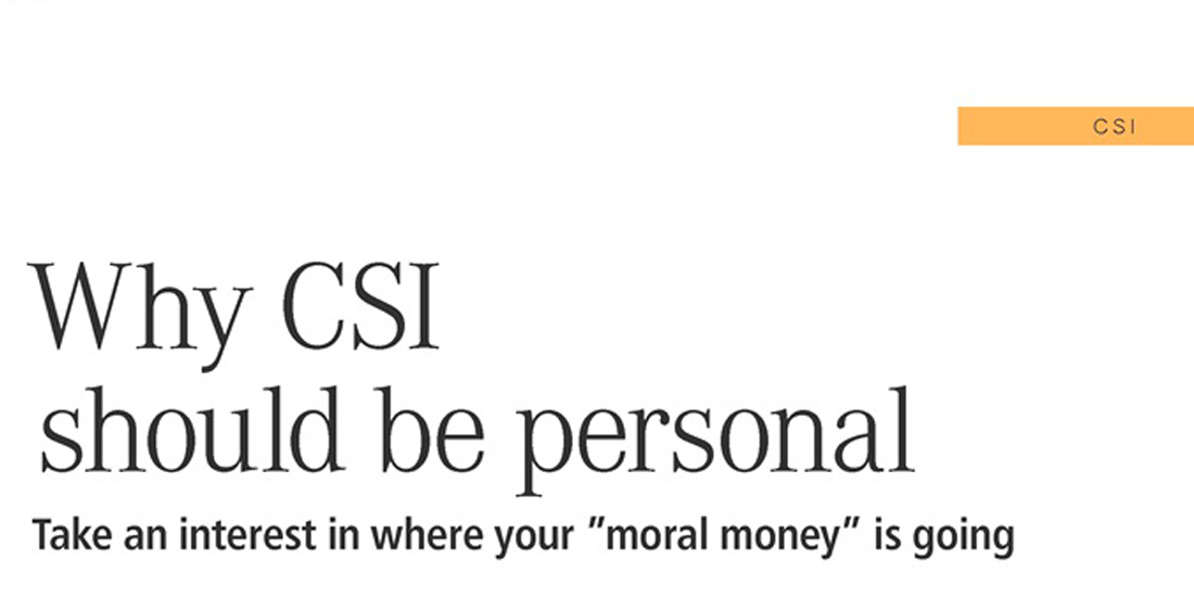 Leadership - Why CSI should be personal